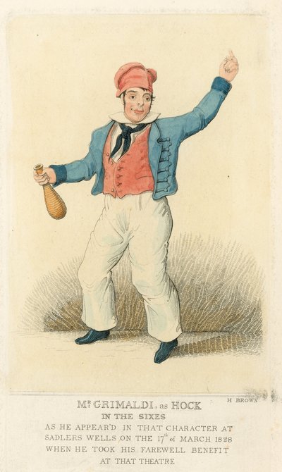 Joseph Grimaldi come Hock da English School