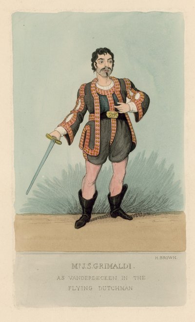 Joseph Grimaldi come Vanderdecken in L