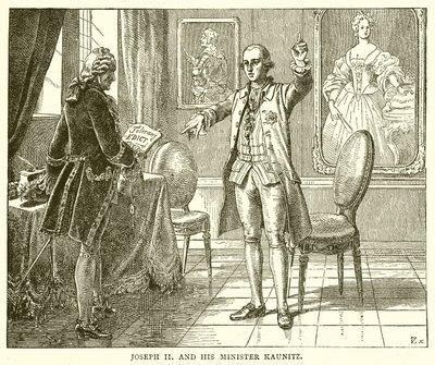 Giuseppe II e il suo ministro Kaunitz da English School