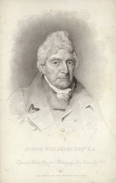Joseph Nollekens, scultore inglese. Incisione di William Bond da English School