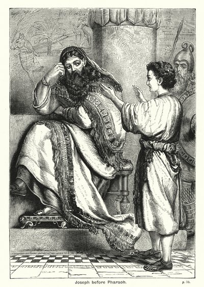Giuseppe davanti al Faraone (incisione) da English School