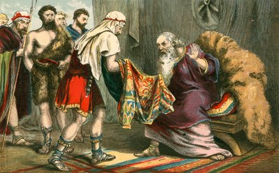 Il mantello dai molti colori di Giuseppe portato a suo padre, Giacobbe da English School