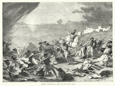 Giosuè comanda al sole di fermarsi (incisione) da English School