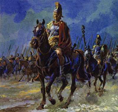 Giulio Cesare marciò forzatamente le sue truppe in Gallia per sedare la rivolta da English School