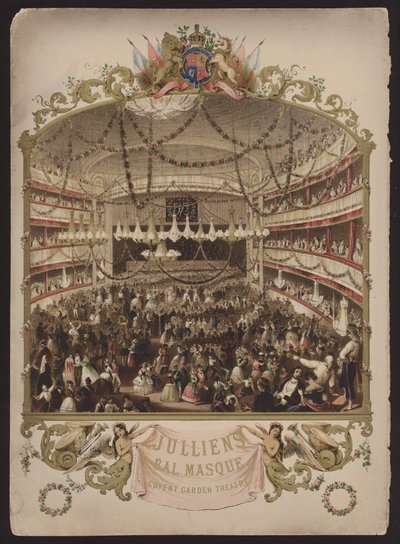 Bal masqué di Jullien, Covent Garden Theatre, Londra da English School