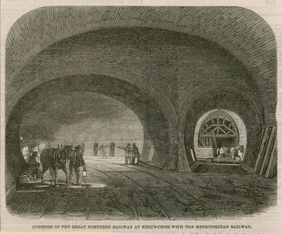 Incrocio della Great Northern Railway a Kings Cross con la Metropolitana da English School