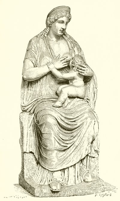 Giunone che allatta Ercole (Statua in Vaticano) da English School