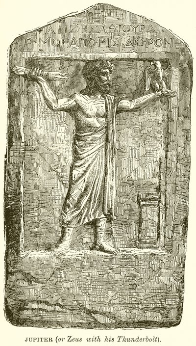 Giove (o Zeus con il suo fulmine) da English School