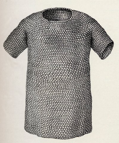 Cotta di maglia jutish o danese risalente a prima del 450 d.C., da A Short History of the English People di J. R. Green, pubblicato nel 1893 da English School
