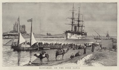 Kantarah, sul Canale di Suez (incisione) da English School