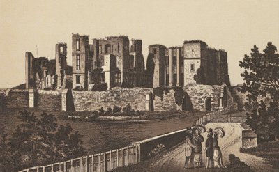 Castello di Kenilworth (litografia) da English School