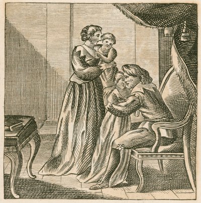 Re Carlo I si congeda dalla sua famiglia prima della sua esecuzione da English School