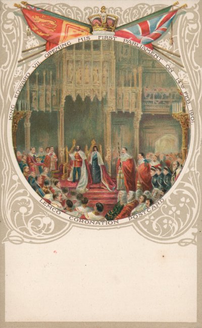 Re Edoardo VII apre il suo primo Parlamento il 14 febbraio 1901 da English School