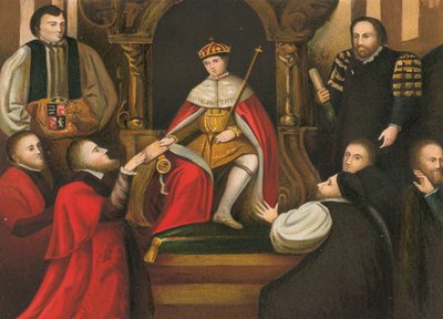 Re Edoardo VI conferma il dono di suo padre del Christ