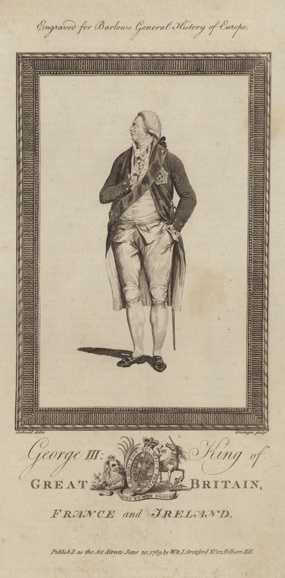 Re Giorgio III di Gran Bretagna e Irlanda da English School