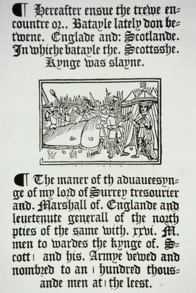 Re Enrico VIII (1491-1547) e i suoi cavalieri dopo la vittoria inglese sugli scozzesi a Flodden Field, nel 1513 da English School