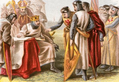 Re Giovanni costretto a firmare la Magna Carta da English School