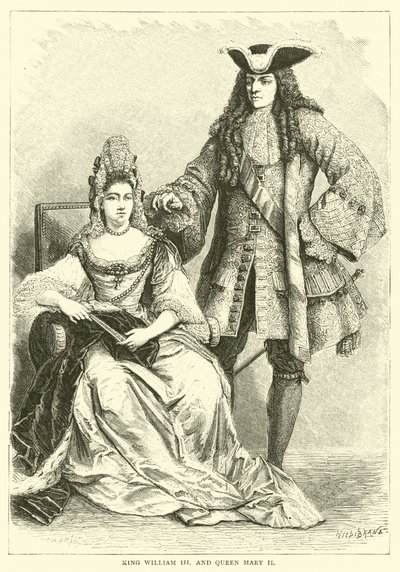 Re Guglielmo III e Regina Maria II da English School