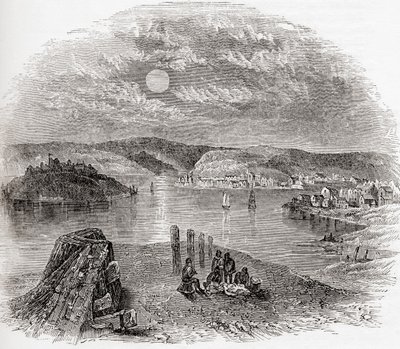 Kinsale, County Cork, Irlanda nel XIX secolo, da Old England: A Pictorial Museum, pub. 1847 da English School