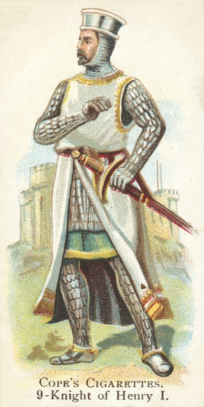 Cavaliere, Re Enrico I (cromolitografia) da English School