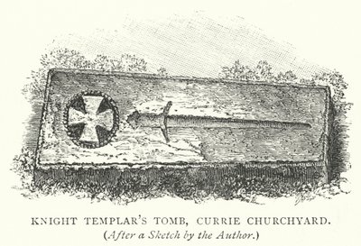 Tomba del Cavaliere Templare, cimitero della chiesa di Currie da English School
