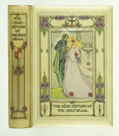 Cavaliere e dama con il Santo Graal da English School