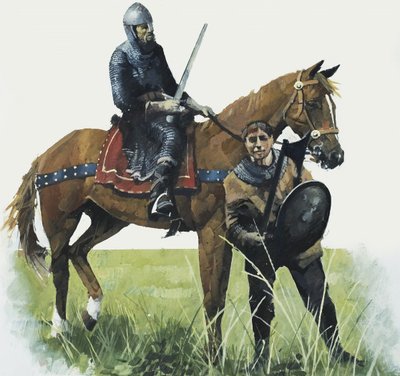 Cavaliere e scudiero da English School