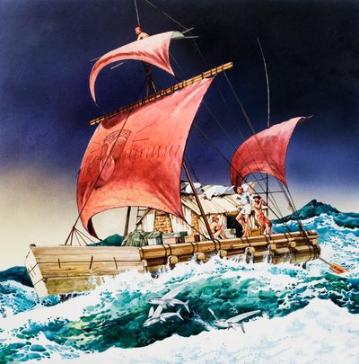 Kon-Tiki nel suo viaggio epico da English School