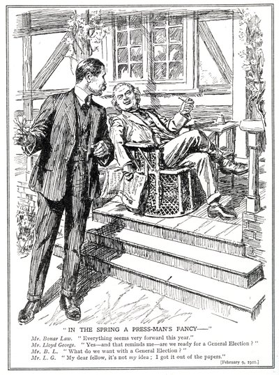 Lloyd George e Bonar Law discutono la prospettiva di un