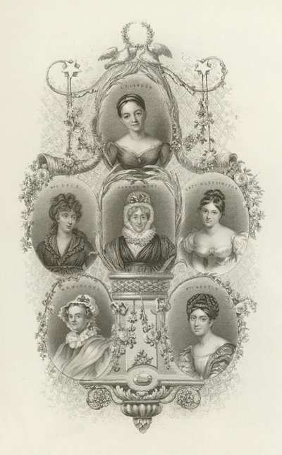 L. E. Landon, Mrs. Opie, Hannah More, Lady Blessington, M. R. Mitford, Mrs. Norton da English School