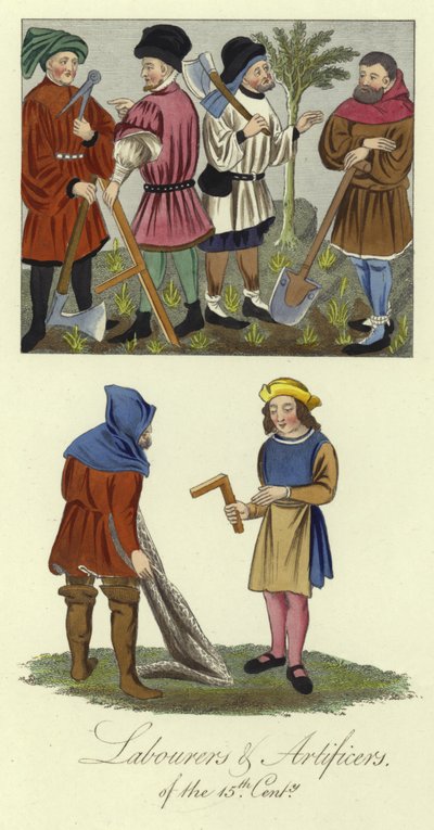 Lavoratori e artigiani del XV secolo da English School
