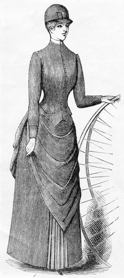 Abito da bicicletta per signore, c.1880-1900 da English School