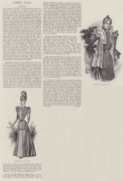Pagina delle signore, abito (litografia) da English School