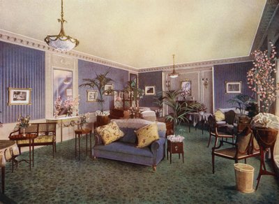 Sala di scrittura per signore, Waldorf Hotel, Londra da English School