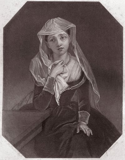 Lady Anne (Riccardo III) - Galleria delle donne di Shakespeare, collezione di quarantacinque ritratti seri degli artisti londinesi del primo Ottocento, arricchita da note critiche e letterarie circa 1838 da English School