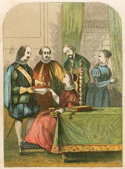 Lady Jane Grey sollecitata ad accettare la corona da English School