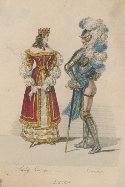 Lady Rowena e Ivanhoe da English School