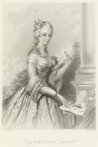 Dama della Corte di Luigi XV da English School