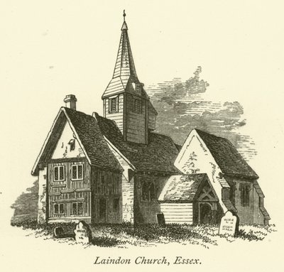 Chiesa di Laindon, Essex (incisione) da English School