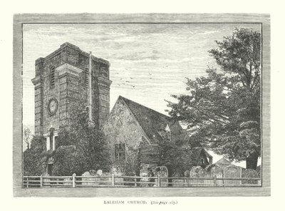 Chiesa di Laleham (incisione) da English School