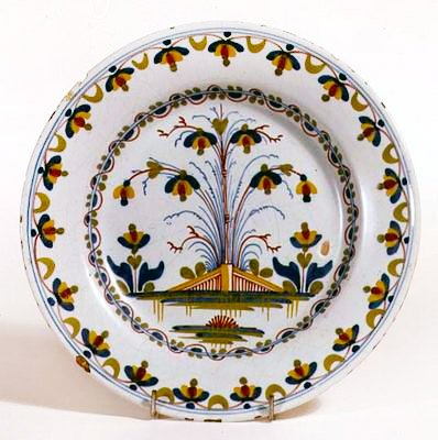 Piatto Lambeth Delftware, c.1770 da English School