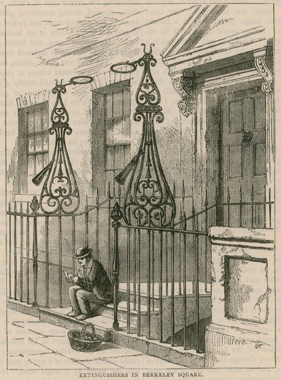Estintore di lampade in Berkeley Square, Londra da English School