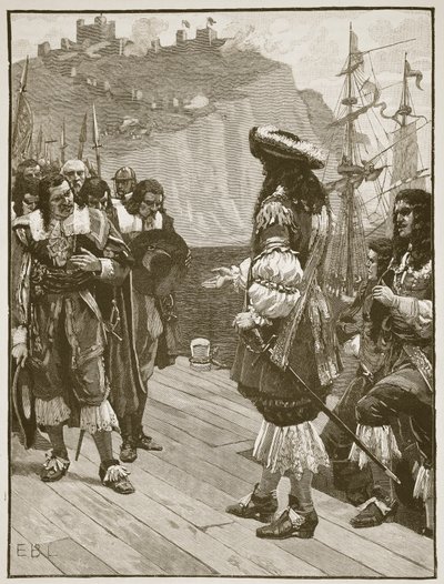 Sbarco di Carlo II a Dover, 26 maggio 1660, illustrazione da Cassells Illustrated History of England da English School