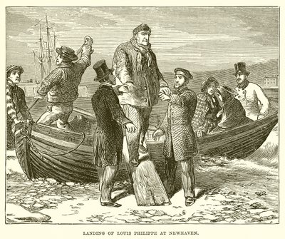 Sbarco di Luigi Filippo a Newhaven da English School