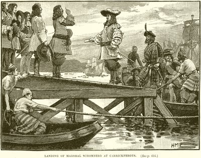 Sbarco del maresciallo Schomberg a Carrickfergus da English School
