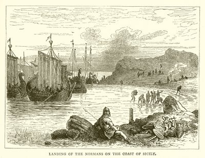 Sbarco dei Normanni sulla costa della Sicilia da English School