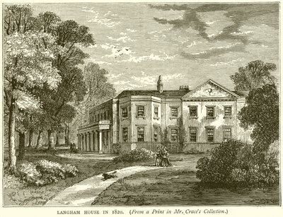 Casa di Langham nel 1820 da English School