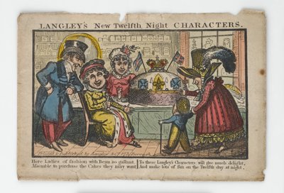 La nuova busta dei personaggi della Dodicesima Notte di Langley, 1818 da English School