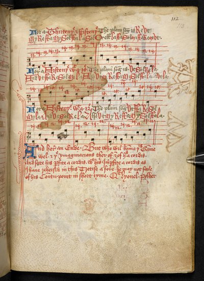 Un volume scritto su pergamena nel XV secolo, contenente trattati antichi e molto interessanti sulla musica di diversi autori da English School