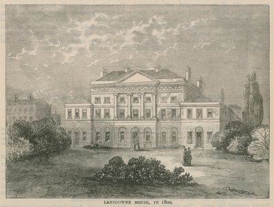 Lansdowne House, Berkley Square, nel 1800 da English School